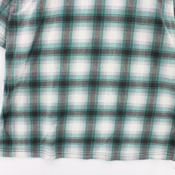 Vintage Zama Sports Shirt Mens Gray Plaid Short Sleeve Soccer Ball Graphic USA X - Picture 5 of 12